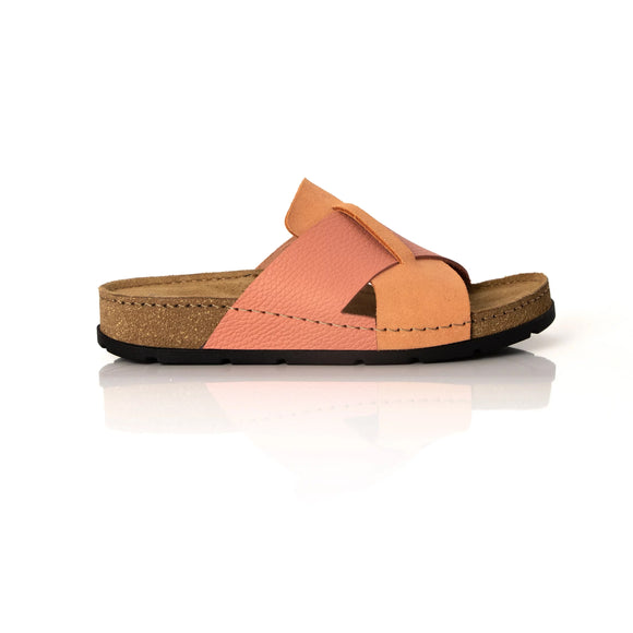 Batz MARINA Leather Sandal Clogs for Women - Orange