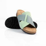 Batz MARINA Leather Sandal Clogs for Women - Green