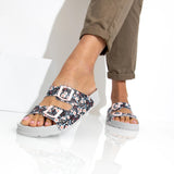 Batz ZAMIRA Leather Sandal Clogs for Women - Flower