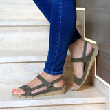 Batz MIRI Leather Sandal for Women - olive
