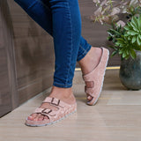 Batz ZORKA Leather Sandal Clogs for Women - pink camouflage